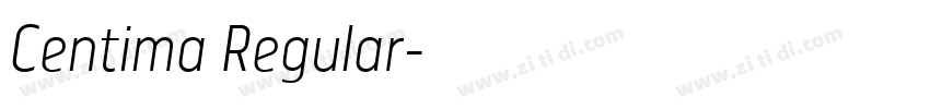 Centima Regular字体转换